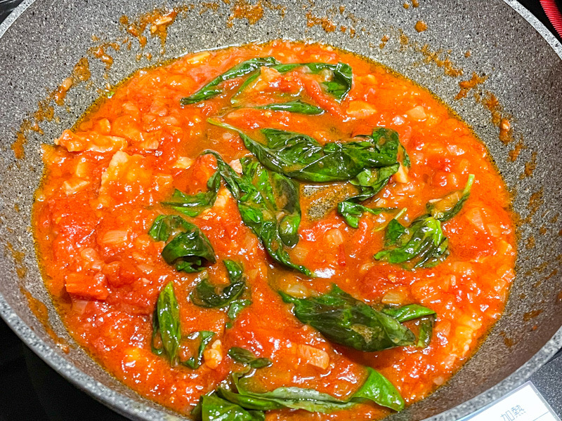 tomato pasta with mascarpone mousse17